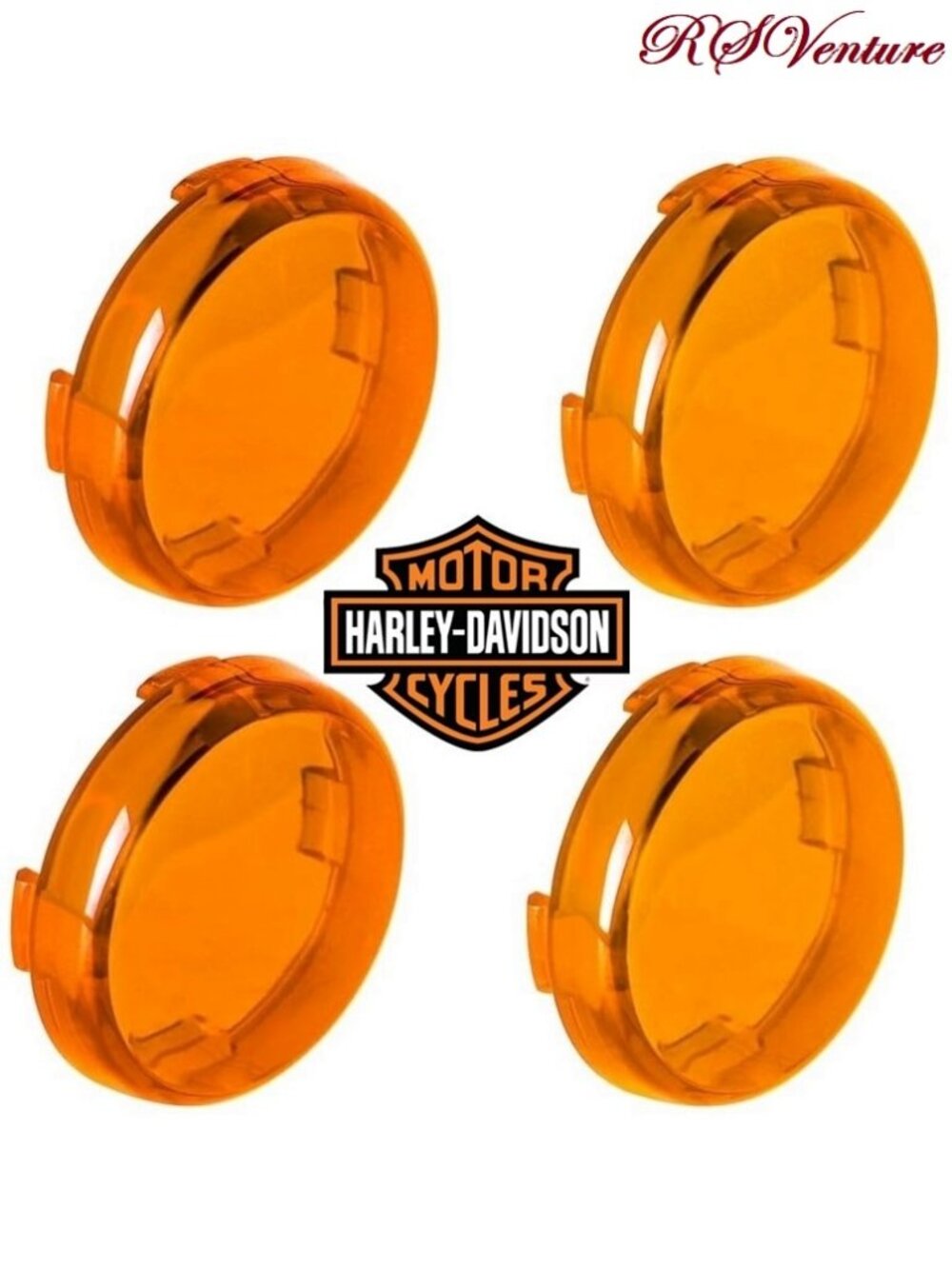 Harley Davidson OEM 4 Bullet Style Turn Signal Lenses Amber